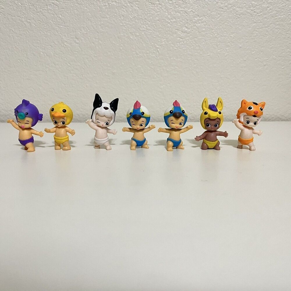 Moose Toys Twozies Lot of 7 Duck Tiger Dog Parrot Fish Donkey